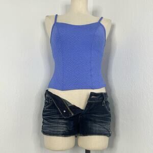 00s Blue Tankini Top Size 12 Mix It Swim